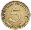 5 рейхспфеннигов 1939 года F Германия