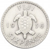 6 пенсов 1936 года Фиджи