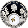 1 доллар 2012 года Ниуэ «Китайский гороскоп — Год змеи (Золотые змейки счастья и богатства)»