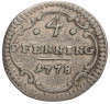 4 пфеннига 1778 года Бранденбург-Ансбах
