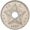 10 сантимов 1927 года Бельгийское Конго