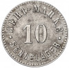10 пфеннигов 1914-1918 года Германия - лагерь военнопленных Зеннелагер в Падеборне (Нотгельд)