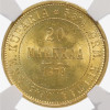 20 марок 1879 года Русская Финляндия - в слабе NGC (MS64)