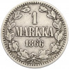 1 марка 1866 года S Русская Финляндия