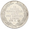 1/6 талера 1854 года Саксония «Смерть Короля Фридриха Августа II»