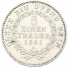 1/6 талера 1861 года Ангальт-Бернбург