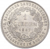 1 гульден 1867 года Баден 