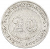 20 центов 1910 года Стрейтс Сетлментс
