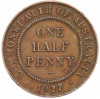1/2 пенни 1927 года Австралия