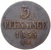 3 пфеннига 1855 года Росток