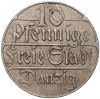 10 пфеннигов 1923 года Данциг