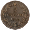 2 чентезимо 1898 года Италия