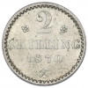 2 скиллинга 1870 года Норвегия