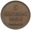 5 чентезимо 1936 года Сан-Марино