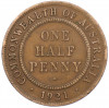 1/2 пенни 1921 года Австралия