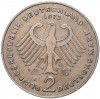 2 марки 1972 года F Западная Германия (ФРГ) «Теодор Хойс»