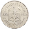 3 рейхсмарки 1932 года A Германия «100 лет со дня смерти Гете»
