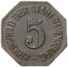5 пфеннигов 1918 года Германия — город Равенсбург (Нотгельд)