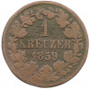 1 крейцер 1859 года Баден