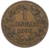 1 крейцер 1866 года Баден