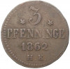 3 пфеннига 1862 года Росток