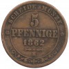 5 пфеннигов 1862 года Саксония