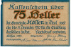 75 геллеров 1920 года Австрия — Кессен (Нотгельд)