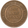 1/2 пенни 1921 года Австралия