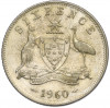 6 пенсов 1960 года Австралия