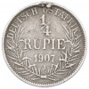 1/4 рупии 1907 года J Германская Восточная Африка
