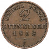 2 пфеннига 1868 года B Пруссия