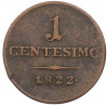 1 чентезимо 1822 года Ломбардия-Венеция