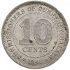 10 центов 1943 года Малайя