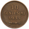 10 чентезимо 1935 года Сан-Марино