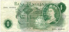 1 фунт 1966 года Великобритания (Банк Англии)