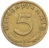 5 рейхспфеннигов 1939 года D Германия