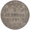 1 крейцер 1867 года Вюртемберг