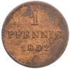 1 пфенниг 1852 года Бавария