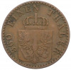 1 пфенниг 1861 года A Пруссия
