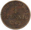 1 пфенниг 1862 года Гессен-Дармштадт