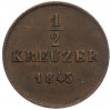 1/2 крейцера 1845 года Вюртемберг
