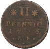 2 пфеннига 1776 года Гессен-Дармштадт
