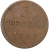 3 пфеннига 1843 года Мекленбург-Шверин