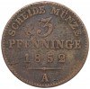 3 пфеннига 1852 года A Пруссия