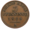 3 пфеннига 1869 года A Пруссия
