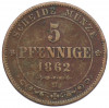 5 пфеннигов 1862 года Саксония