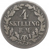 4 скиллинга 1856 года Дания