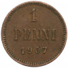 1 пенни 1907 года Русская Финляндия