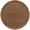 1 пенни 1911 года Русская Финляндия