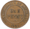 1 пенни 1921 года Австралия